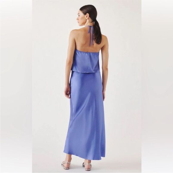 Reformation Beba silk halter in Jacaranda size 10 NWT - Picture 4 of 6